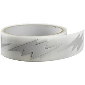 JINBING 1" Safety Heat-Transfer Vinyl Film DIY Silver Reflective Iron on Fabric Clothing Tape M17 (1" x 33ft)