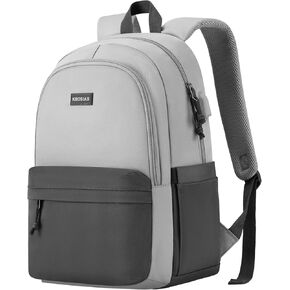 School Backpack for Teens Girls, Cute Student Bookbag Large 15.6 Inch Laptop Bag Aesthetic College Backpacks for Women High School Travel (Khaki Beige)