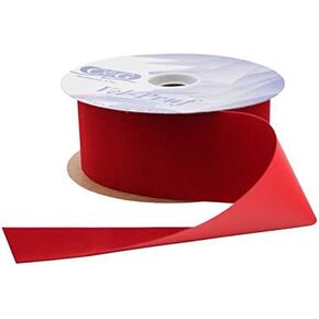 Berwick Offray C&G Vel-Pruf Velvet 2-1/2"W X 25 Yards-Holiday Red Ribbon