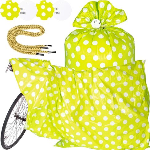 Sabary 2 Pcs 70 x 40 Inch Christmas Extra Large Gift Bag for Giant Gifts Jumbo Bike Gift Bags Plastic Big Gift Wrap Bag for Baby Shower Gifts Wrapping Supplies in Kuwait