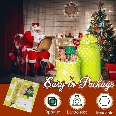 Sabary 2 Pcs 70 x 40 Inch Christmas Extra Large Gift Bag for Giant Gifts Jumbo Bike Gift Bags Plastic Big Gift Wrap Bag for Baby Shower Gifts Wrapping Supplies in Kuwait