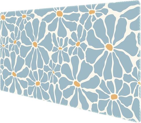 Desk Mat, XXL Large Gaming Mouse Pad, Keyboard Mouse Mat Big Desk Pad, Non-Slip Rubber Base Mousepad for Work, Game, Office, Home -Blue Flower in Saudi Arabia