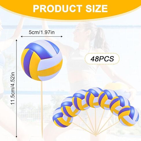 48 ٪ للكرة الطائرة كب كيك القبعات العليا ، كعكة الكرة الطائرة توببر ، ديكورات كب كيك في الكرة الطائرة لحفلة عيد ميلاد استحمام الطفل ، لوازم الديكور العليا للكعك in Kuwait