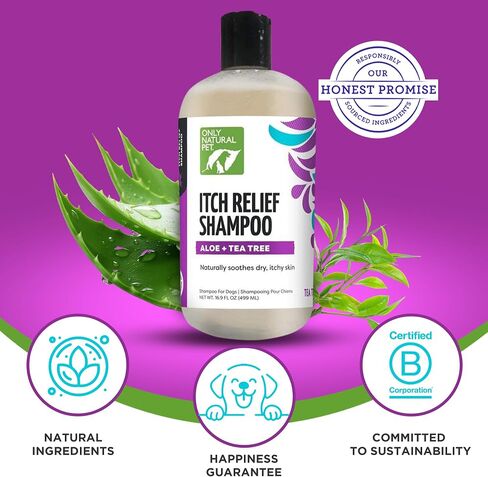 Only Natural Pet Itch Relief Spray with Aloe + Tea Tree for Dogs, Anti Itch Spray for Dogs Allergies to Soothe Dry Irritated Skin and Itchy Skin Relief - 8 oz in Saudi Arabia