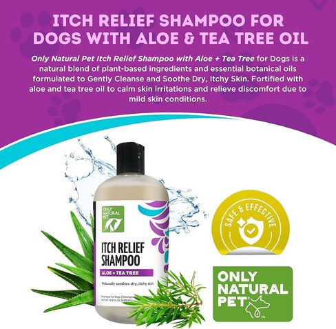 Only Natural Pet Itch Relief Spray with Aloe + Tea Tree for Dogs, Anti Itch Spray for Dogs Allergies to Soothe Dry Irritated Skin and Itchy Skin Relief - 8 oz in Saudi Arabia
