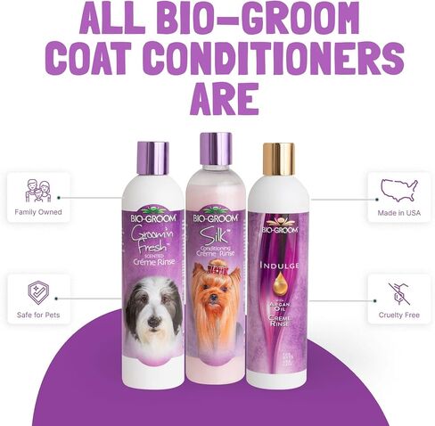Bio-Groom Silk Creme Rinse Dog Conditioner - Conditioner for Dogs, Puppy Conditioner, Dog Conditioner Detangler, Dog Hair Conditioner - 12 Fl Oz 1-Pack in Saudi Arabia