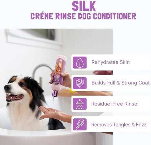 Bio-Groom Silk Creme Rinse Dog Conditioner - Conditioner for Dogs, Puppy Conditioner, Dog Conditioner Detangler, Dog Hair Conditioner - 12 Fl Oz 1-Pack in Saudi Arabia