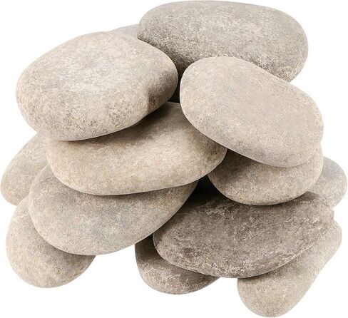 Sinjeun 16 PCS 3-4 بوصة صخور نهر كبيرة للطلاء ، والجملة 10 رطل الحجارة الحرفية للطلاء الصخور ، وصخور النهر الطبيعية ، والزخرفة ، والرسم الناعم الرسم الصخور ماندالا اللوحة ماندالا in Saudi Arabia