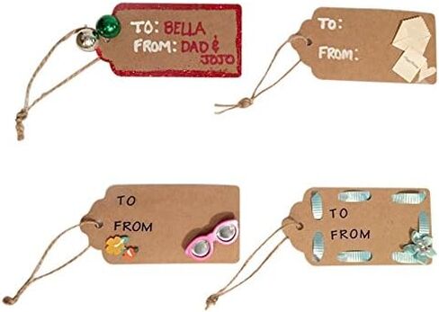 100 PCS Kraft Paper Gift Tags with String Blank Tags Vintage Wedding Taving Taving Table مع 66 قدمًا من علامات الجوت الطبيعية للحرف اليدوية in Kuwait