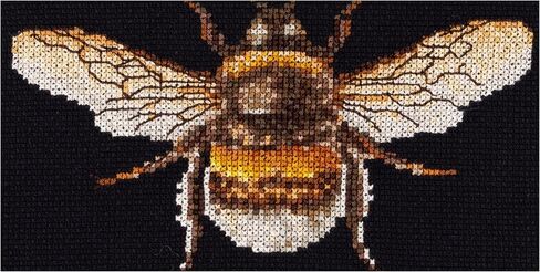 Thea Gouverneur 18 Count Bumble Bee on Aida Counted Cross Stitch Kit, 8 x 8.25 in Kuwait