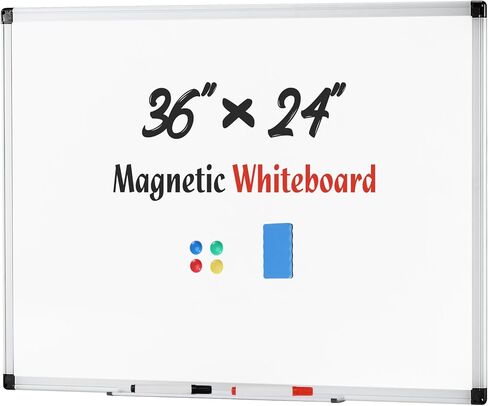 Sweetcrispy Magnetic Dry Erase Board, 36" x 24" Whiteboard for Home, School, Sliver Reinforced Aluminum Frame in Saudi Arabia