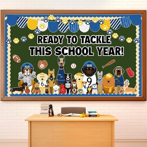 80pcs Pet Classroom Bulletin Decorations Sports Puppy Cetouts Dog Paw Bulletin Boarder Set Pet Dog theme Bulletin Board Decor in Kuwait
