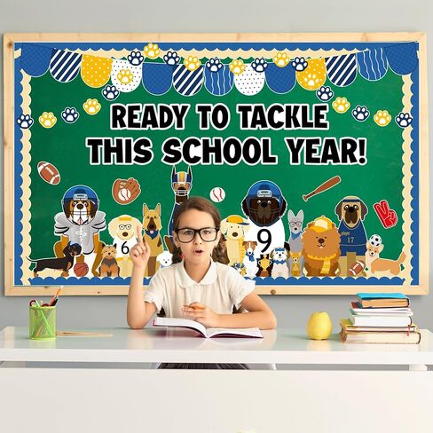 80pcs Pet Classroom Bulletin Decorations Sports Puppy Cetouts Dog Paw Bulletin Boarder Set Pet Dog theme Bulletin Board Decor in Kuwait