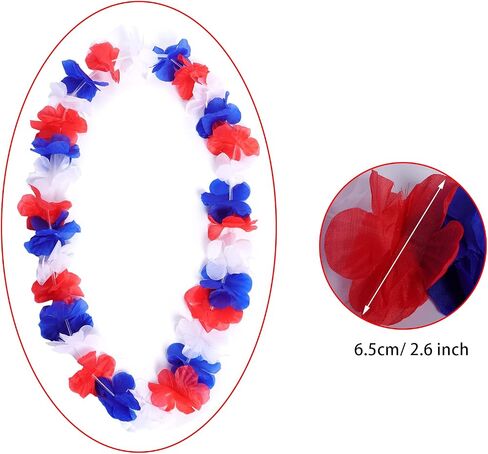 SUMERSHA 5 SET 20PCS HAWAIIAN LEIS مرنة الزهور قلادات وعصابات رأس وشرب معصم الاستوائيات الزخارف الاستوائية اللوازم عيد ميلاد الشاطئ الحفلات ، 5 ألوان in Kuwait