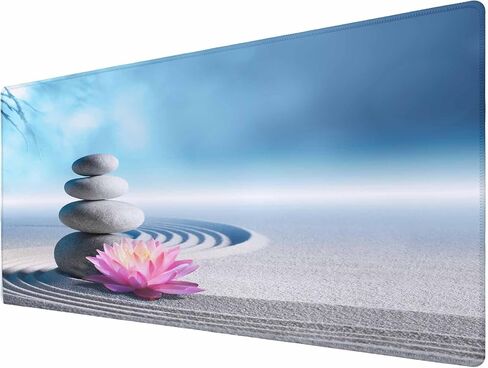Zen Meditation Harmony Desk Mouse Pad Mat Lotus Flower and Stack of Stones Extended Gaming Keyboard Mousepad for Computer,Home,Office 35.4"X15.7" in Saudi Arabia