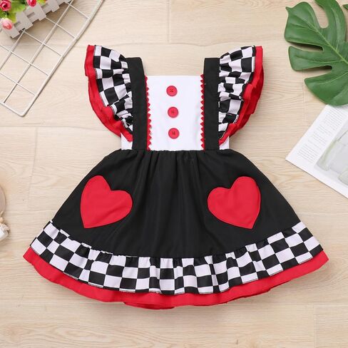 Imekis Toddler Kids Halloween Cosplay Cosplay Sleeve Print Princess Dress Girls Cake Cake Smash Photo 1-6t in Kuwait