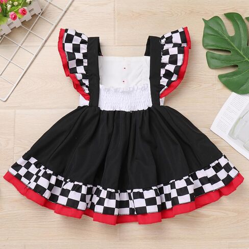 Imekis Toddler Kids Halloween Cosplay Cosplay Sleeve Print Princess Dress Girls Cake Cake Smash Photo 1-6t in Kuwait