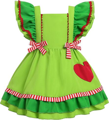 Imekis Toddler Kids Halloween Cosplay Cosplay Sleeve Print Princess Dress Girls Cake Cake Smash Photo 1-6t in Kuwait