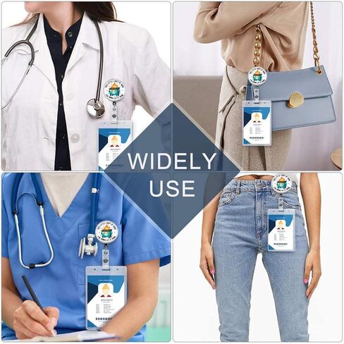 Funny Dumpster Fire Retractable ID Badge Reel Holder with Swivel Alligator Clip for Nurse Teacher Student Office Worker Accessories in Kuwait