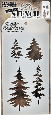 Stampers مجهول Ths071 Tim Holtz طبقة الاستنسل ، متعدد الألوان ، 4.125 × 8.5 بوصة in Kuwait