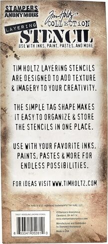Stampers مجهول Ths071 Tim Holtz طبقة الاستنسل ، متعدد الألوان ، 4.125 × 8.5 بوصة in Kuwait
