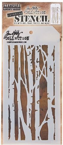 Stampers مجهول Ths071 Tim Holtz طبقة الاستنسل ، متعدد الألوان ، 4.125 × 8.5 بوصة in Kuwait