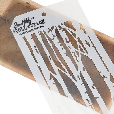 Stampers مجهول Ths071 Tim Holtz طبقة الاستنسل ، متعدد الألوان ، 4.125 × 8.5 بوصة in Kuwait