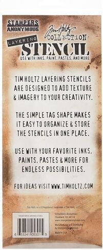 Stampers مجهول Ths071 Tim Holtz طبقة الاستنسل ، متعدد الألوان ، 4.125 × 8.5 بوصة in Kuwait