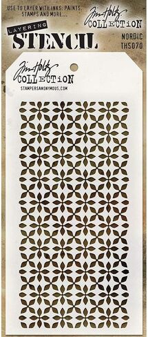 Stampers مجهول Ths071 Tim Holtz طبقة الاستنسل ، متعدد الألوان ، 4.125 × 8.5 بوصة in Kuwait