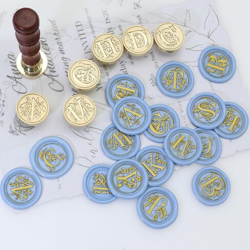 Frame Wax Seal Stamp, Atopbb 3D Embossed Frame Relief Carving Wax Sealing Stamp, Frame Wax Stamp Head Wood Stamp Handle, Wax Stamp for Wedding Invitations, Letter Sealing (F06) in Kuwait