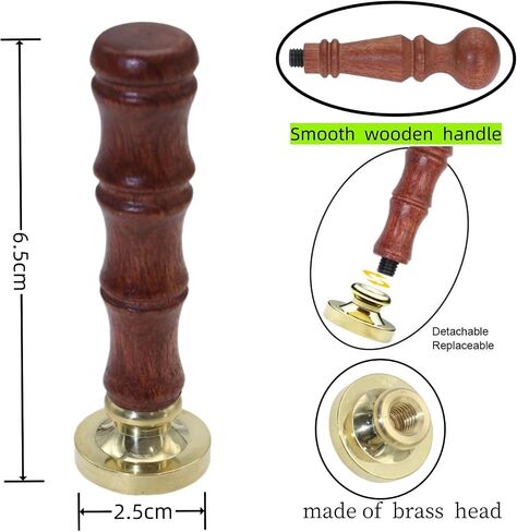 Frame Wax Seal Stamp, Atopbb 3D Embossed Frame Relief Carving Wax Sealing Stamp, Frame Wax Stamp Head Wood Stamp Handle, Wax Stamp for Wedding Invitations, Letter Sealing (F06) in Kuwait