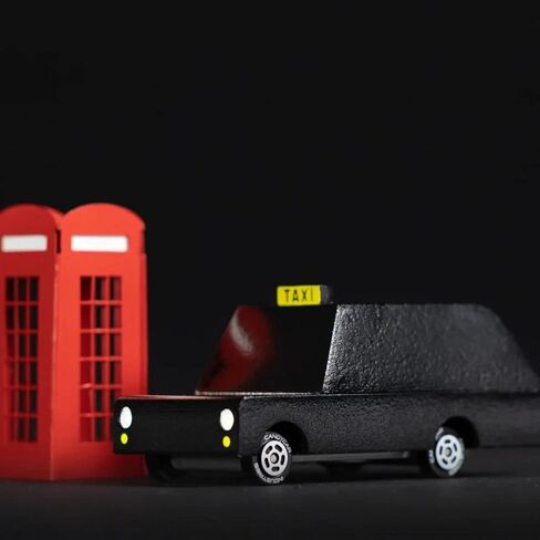 CandyCar® Wooden Diecast Collection - سيارة أجرة لندن ، سيارة خشب الزان الممتازة مصنوعة يدويًا in Saudi Arabia