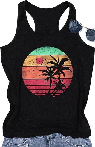 Womens Tank Tops Summer V-Neck Tank Tops Boho Floral Tank Cute Beach Tank Cute Casual Shirts Clothes 2026 Tank Tops in Kuwait