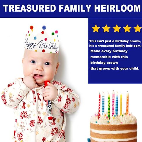 Megajoe Hand Embroidery Crowns - First Birthday Crown & Party Hats for Kids & Babies in Kuwait