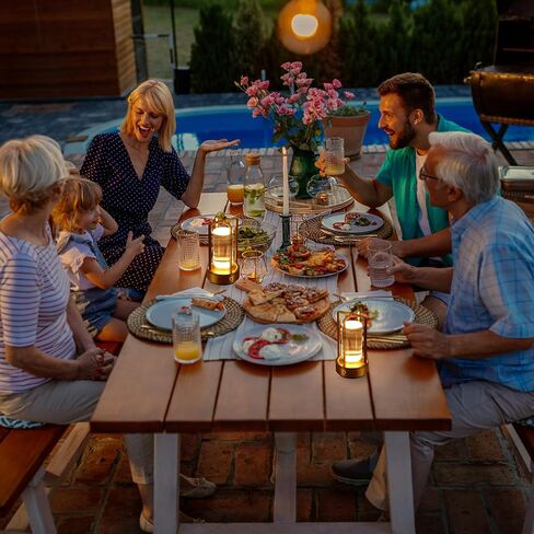 Portable Metal Table Lamp,Cordless Table Lamp,Battery Operated, 3 Light Colors, for Restaurant/Bedroom/Bars/Outdoor Party/Camping/Coffee Shop Atmosphere Night Light (Gold) in Saudi Arabia
