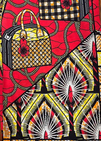 African Print Fabric, Cotton Ankara, 1 Yard, Africa Ethnic Pattern, Printed Fabric, Tribal Print, One Yard, Ankara Wax (B9) in Kuwait