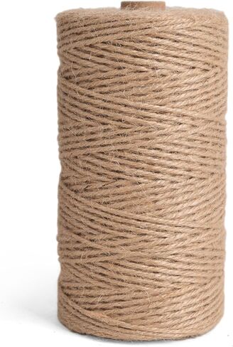 Natural Jute Twine String 1/25 Inch 1312 ft Thin Ribbon Hemp Twine for Craft Projects Gardening Art Artworks Home Wedding Decor Durable Twine Gift Wrapping Packing(1mm,400m) in Saudi Arabia