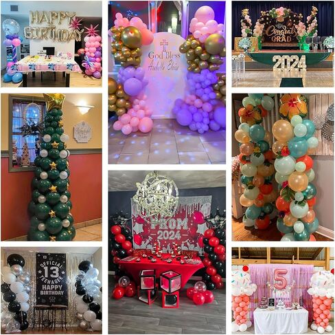 Balloon Column Stand Kit, Set of 4,6.7Feet Height Adjustable Balloon Tower Pillar with Reusable Metal Telescopic Design with base for Birthday arch, Wedding, Graduation Party Decoration Event in Saudi Arabia