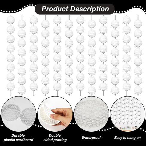 12 PCS Golf Banners Golf Sports Party Decorations Hanging Dwirl Golf Golf Party Garland Kit Sports Paper Clutouts للأطفال in Kuwait