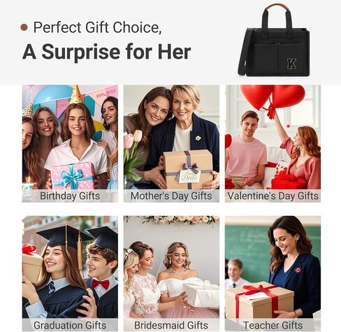 ZORFIN Canvas Tote Bag for Women with Zipper and Pockets Crossbody Work Laptop Book Bag for Travel College Gift in Saudi Arabia