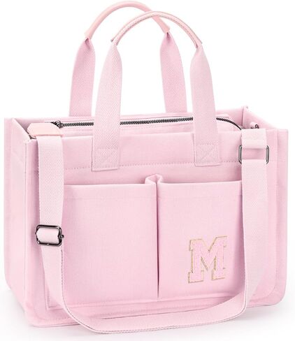 ZORFIN Canvas Tote Bag for Women with Zipper and Pockets Crossbody Work Laptop Book Bag for Travel College Gift in Saudi Arabia