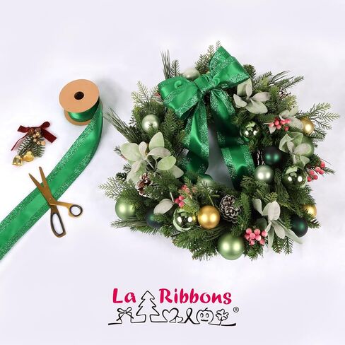 Laribbons Glitter الشريط السلكي 2.5 بوصة عريض 10 ياردة شمبانيا الذهب الشبكات الشبكة الساتان لزجاء شجرة عيد الميلاد ، القوس الزهور ، حرفة ، غلاف الهدايا ، ديكور المنزل in Kuwait