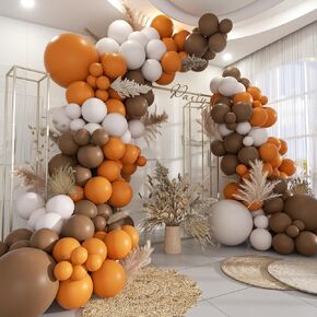 Brown Black Nude Balloon Garland Arch Kit, 160Pcs Latex Balloons Different Size 18 12 10 5 inch for Birthday Bridal Baby Shower Gender Reveal Wedding Retirement Party Decorations