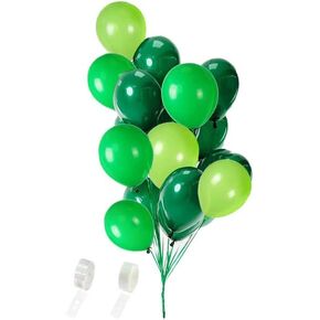 100pcs Dark Green, light green, fruit green Balloons,12 Inches Latex Baby Shower Birthday Jungle Theme Party Decorations