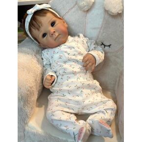 RXDOLL Anatomically Correct Baby Girl 20 inch Soft Vinyl Full Body Silicone Reborn Baby Dolls Lifelike Newborn Doll Washable Realistic Baby Doll for Kids Birthday Gifts