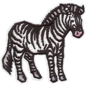 Generic Zebra Iron-on Patch Wild Animals Zoo Wide Range Grasslands Fun Patch Perfect for Jackets Hats, Backpacks and More