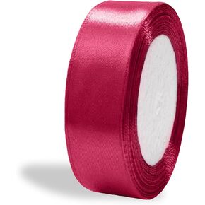 Ribbon 1 inch Dark Crimson Ribbons for Crafts Gift Ribbon Satin Solid Ribbon Roll 1 in x 25 Yards