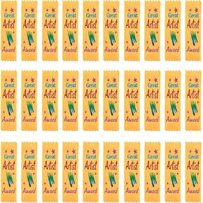 Beistle Great Artist Award Value Ribbons, 11/2 by 61/4-Inch, 30-Pack