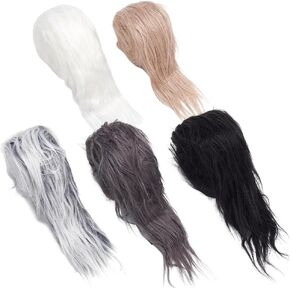 FREEBLOSS 2 Rolls Fur Ribbon Faux Fur Fabric Pre Cut Rolls 2"x60" DIY Simulation Plush Fur Strips Super Soft Craft Fur for Gnomes Rainbow Beard Fuzzy Fabric Faux Fur for Crafts