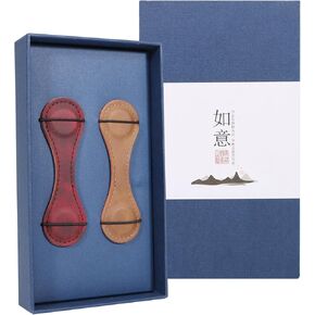 Magnetic Bookmarks Gift Box Magnetic lLeather Bookmark Book Marks for Reading Women Gift for Men Women Teacher Students Book Lovers (2PCS)